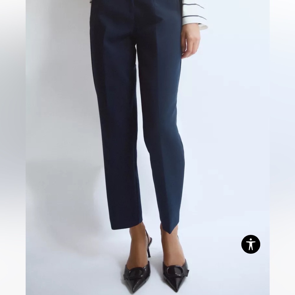 Zara high waist pants, navy size M